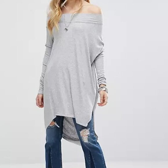 Free People Gray Asymmetrical Tunic - Picture 2 of 12